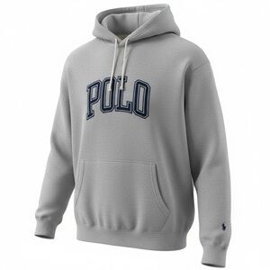 RALPH LAUREN Sweatshirt Hoodie POLO Collegiate Logo Fleece Grey 4XLT NWOT